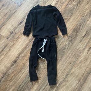 Little Bipsy waffle joggers and top
